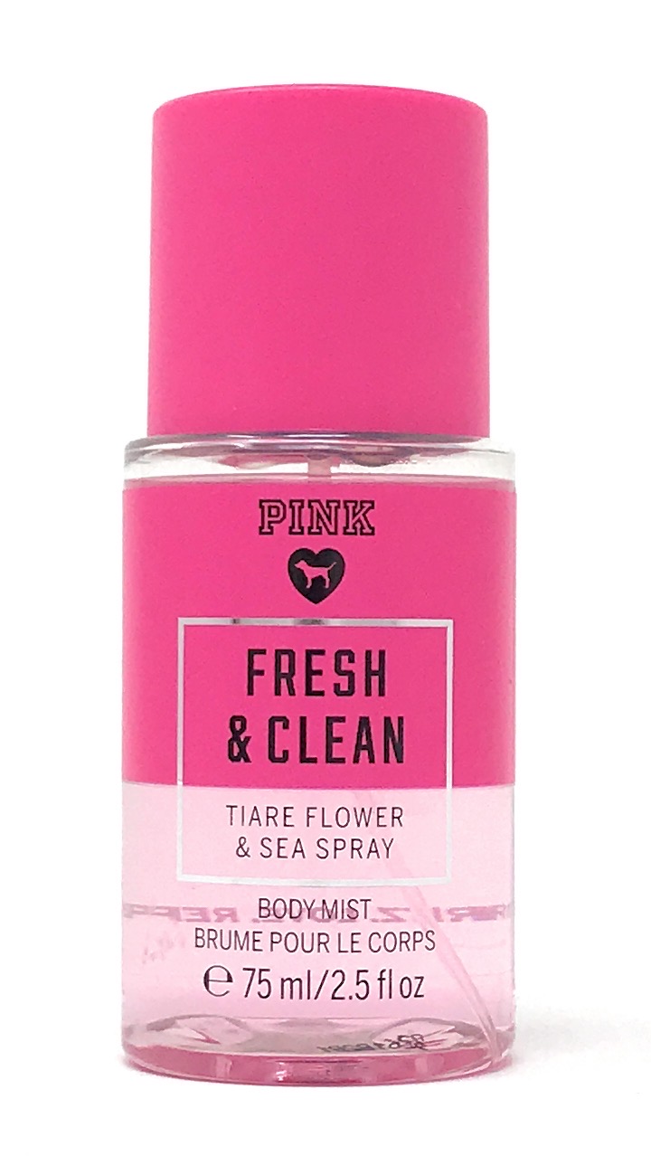 Victoria's Secret PINK Fresh & Clean Body Mist Spray 2.5oz 75mL Travel